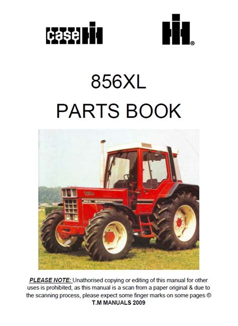 Case 856XL Tractor Parts Book PDF