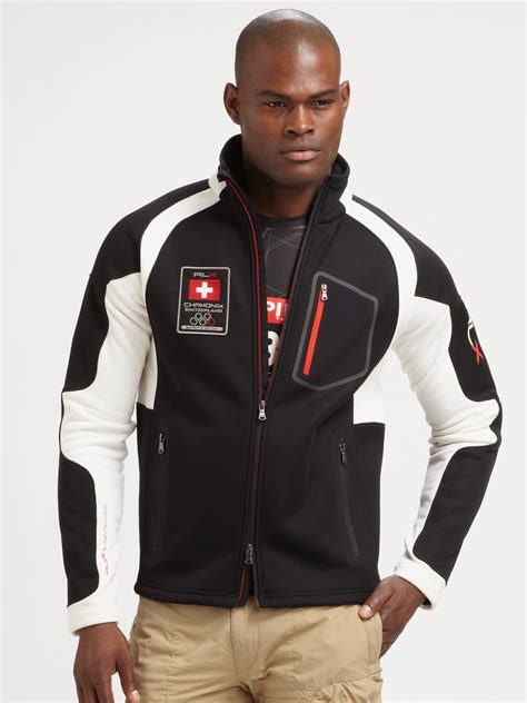 Rlx Ralph Lauren Fleece Fullzip Jacket in Black for Men | Lyst