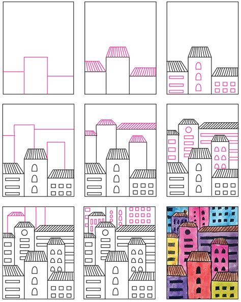 How to Draw Easy Buildings · Art Projects for Kids