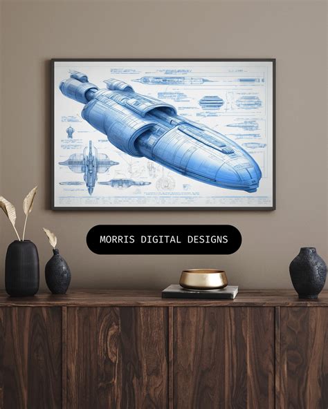 Starship Blueprint 2 Downloadable JPEG Wall Art Print - Etsy