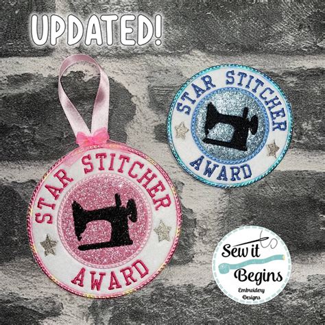 Star Stitcher Award 3 inch Badge and 4 inch Hanger (2 designs) - Digit ...