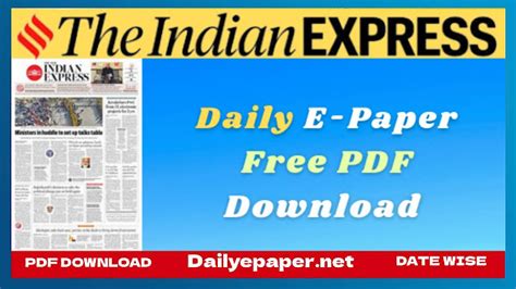 Free Indian Express ePaper Download Daily After 07:00 AM Today ...