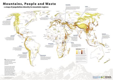 Mountains, People and Waste: A map of population density in mountain ...