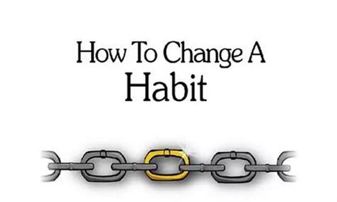 How to change a habit