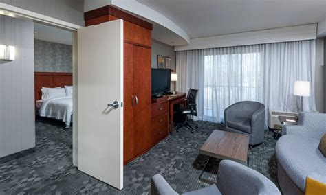 Hotel room. Photo Provided by Courtyard by Marriott | Visit Portland