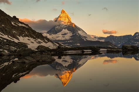 covered, nature, europeans, photography, sunset, cervin, switzerland ...