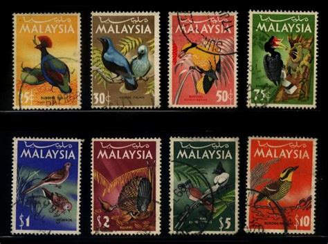 Gulfmann Stamps Collection: MALAYSIA - Birds definitive stamps