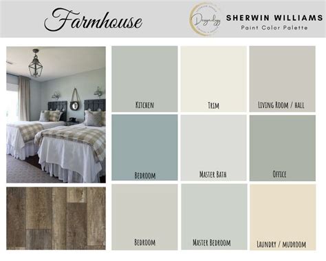 Farmhouse Paint Color Scheme Premade Paint Palette Sherwin - Etsy in ...
