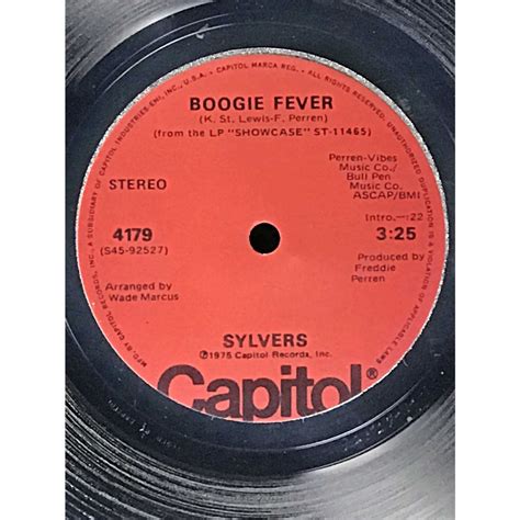 The Sylvers "Boogie Fever" 1976 Label Award – MusicGoldmine.com