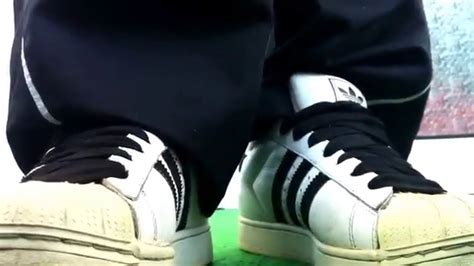 ADIDAS SUPERSTARS with fat laces in HD 16:9 - YouTube