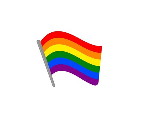 Premium Vector | Rainbow flag vector isolated icon. Emoji illustration. LGBT flag vector emoticon