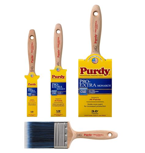 Purdy Pro Extra Monarch Stiff Bristle Synthetic Paint Brushes 1",1.5", 3" | eBay