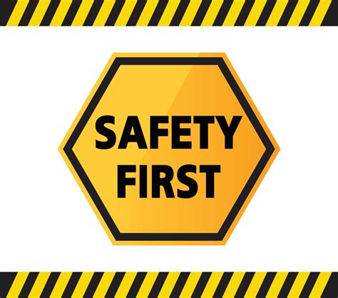 safety first Sign , construction site, vector design 7922226 Vector Art ...