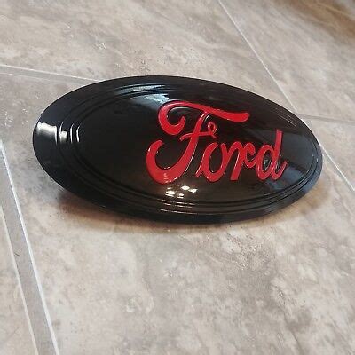 2015-17 Ford F150 GRILL emblem All GLOSS BLACK AND race Red ford script ...