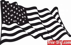 Download Waving American flag vector art sU3fA High quality free