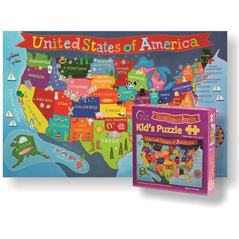 Kid's Jigsaw Puzzle, United States - RWPKP02 | Waypoint Geographic ...