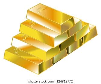 Stack Fine Gold Bricks Stock Vector (Royalty Free) 124912772 | Shutterstock