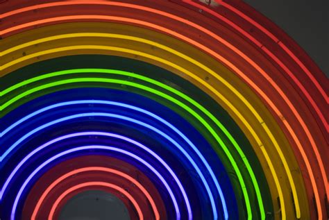 Circular Rainbow Neon Sign-4166 | Stockarch Free Stock Photos