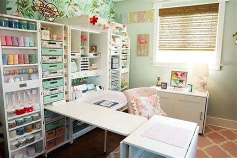 A dream spring craft room! | Sewing room design, Dream craft room, Girl bedroom decor