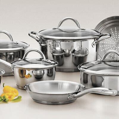 Tramontina 12 Piece Gourmet Stainless Steel Cookware Set, Induction Compatible | eBay