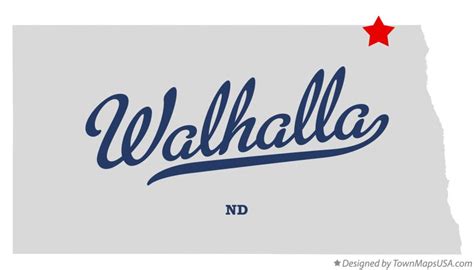 Map of Walhalla, ND, North Dakota