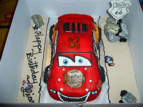 Lightening Mcqueen Happy Birthday Liam Chocolate Cake With Fondant ...