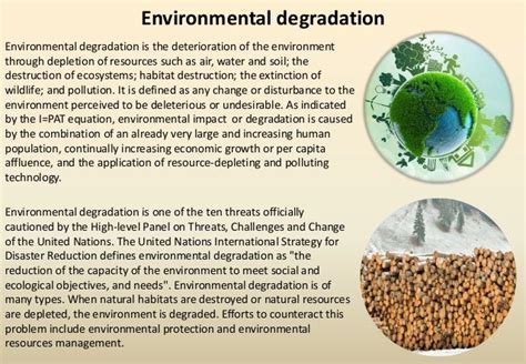 Environment management - exploitation & modification of natural r…