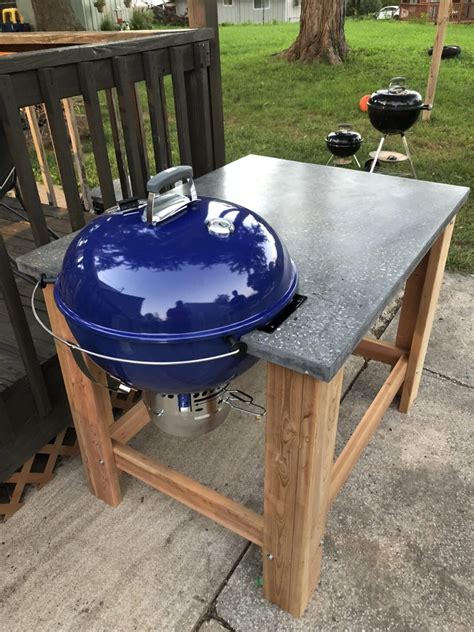 Diy Grill Table Plans Weber Barbecue Bbq Kamado Outdoor Kettle Coleman Portable Roadtrip Most ...