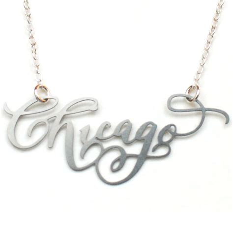 Stainless Steel Chicago Necklace | Necklace, Chicago, Family jewels