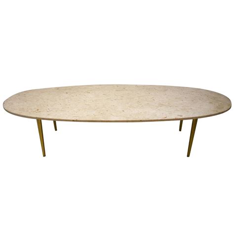 Mid Century Modern Marble Coffee Table / Mid-Century Modern Oval Knoll ...