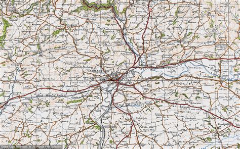 Historic Ordnance Survey Map of Carmarthen, 1946