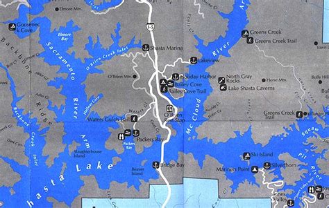 Map Of Lake Shasta | Map Of The World