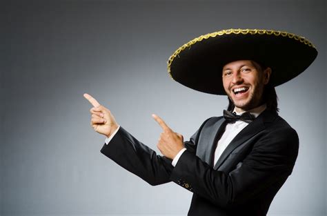 Premium Photo | Young mexican man wearing sombrero