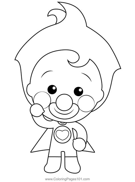 a drawing of a cartoon character with a heart on it's chest and nose