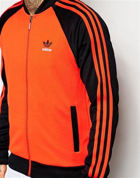 adidas Originals Synthetic Superstar Track Jacket Aj7002 in Orange for ...