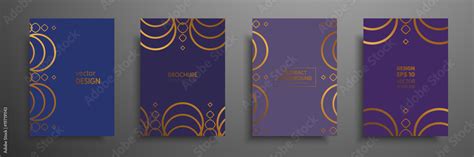 Placard templates set with abstract geometric elements. Design cards ...