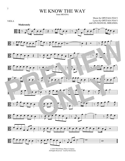 Lin-Manuel Miranda "We Know The Way (from Moana)" Sheet Music Notes ...