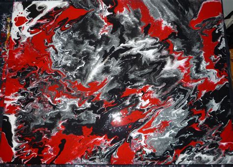 Red-Black Abstract Painting