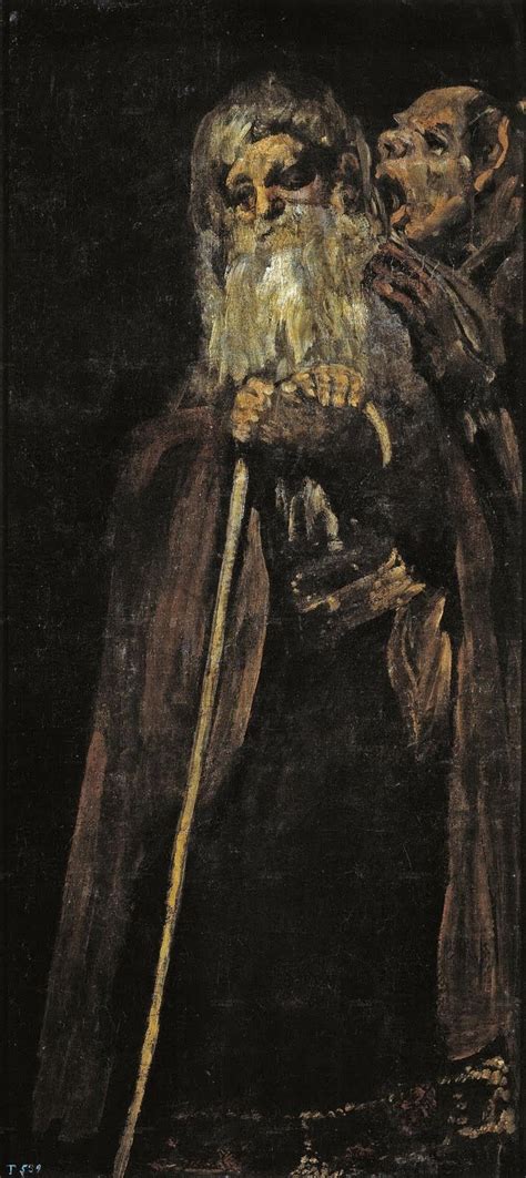 Goya - Two Old Men (1823) Dark Paintings, Classic Paintings, Spanish Painters, Spanish Artists ...