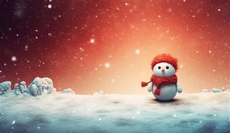 Premium Photo | Adorable Snowman in a Winter Wonderland