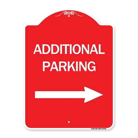 Signmission Designer Series Sign - Additional Parking Sign (Right Arrow)/24349 - Wayfair Canada