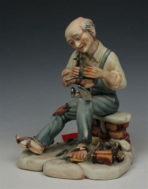 Capodimonte Rori Figurine "Cobbler" | Porcelain art, Porcelain painting, Hand painted porcelain