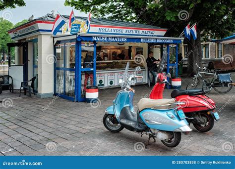 Hollandse Nieuwe Soused Herring Stall in the Street of the Hague, the ...