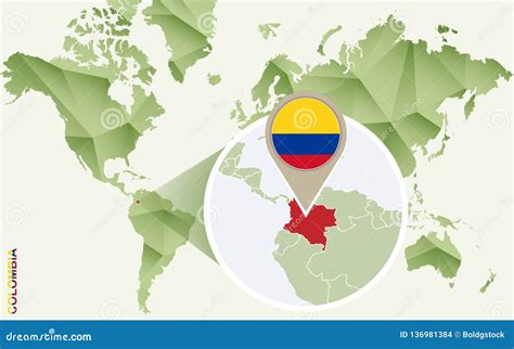 Infographic for Colombia, Detailed Map of Colombia with Flag Stock ...