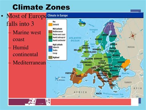 Climate Zones Of Europe
