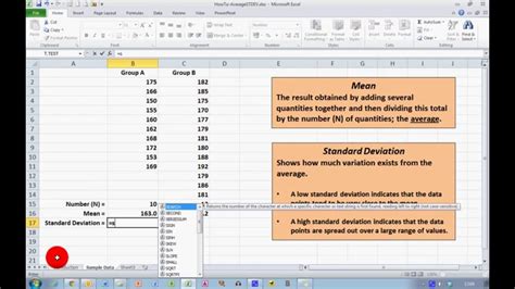 How To Calculate Mean And Standard Deviation In Excel Youtube - Haiper