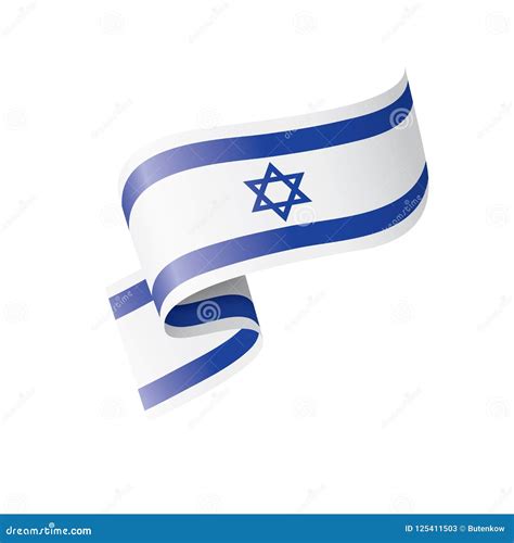 Israel Flag, Vector Illustration on a White Background Stock Vector ...