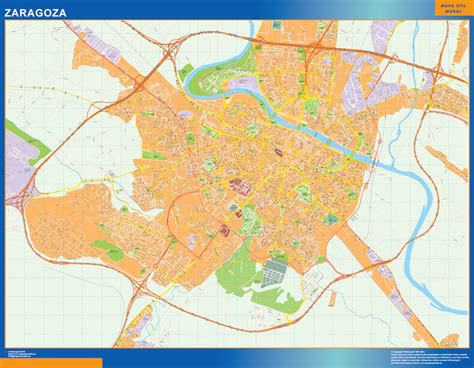 Map of Zaragoza Spain | Wall maps of the world & countries for Australia