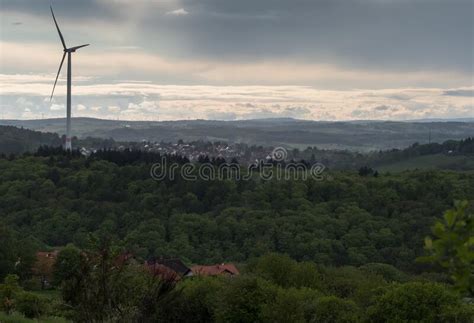 Beautiful Forest Landscape with Windmills in Saarland Germany Europe Editorial Stock Photo ...