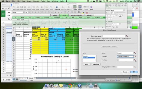 Chemistry Lab Density Graphing Mass Volume Data Microsoft Excel Video - YouTube